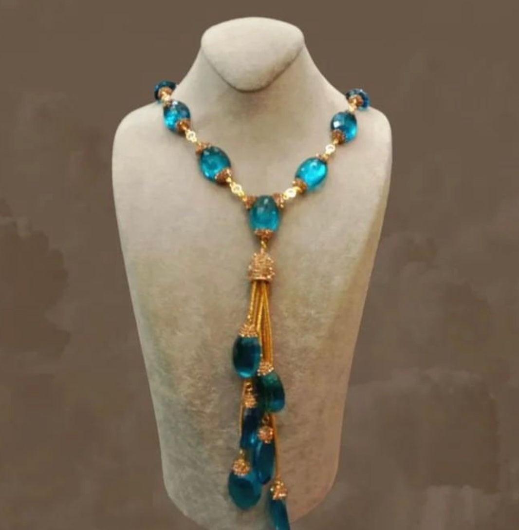 Gold Plated Sapphire Necklace