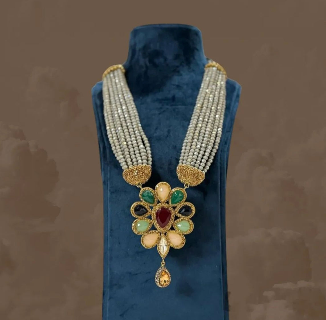 Multi-colored Crystal Necklace